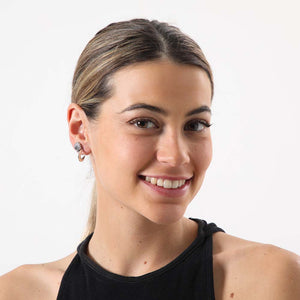 Set Aros Gladiolo Plateados Humana