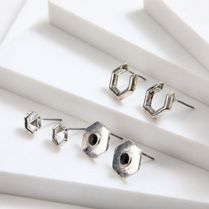 Set De Aros Adia Silver Tatienne