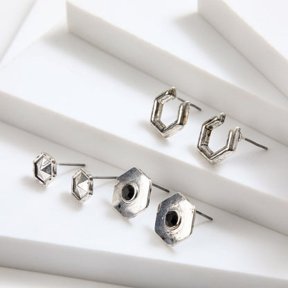 Set De Aros Adia Silver Tatienne