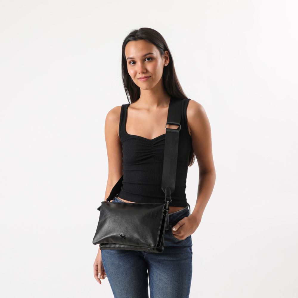 Cartera Cruzada Piscis Negra Tatienne