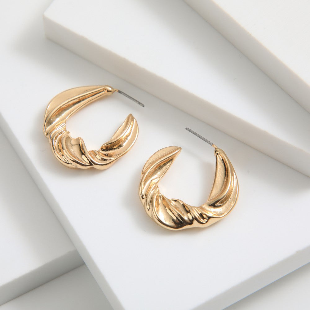 Aros Argolla Dorado Trine I-D