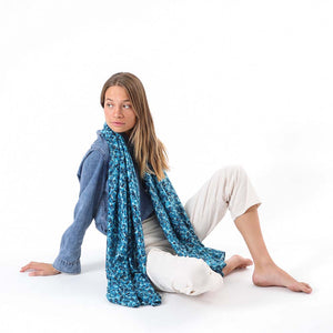 Pañuelo Estampado Bari Celeste Tatienne