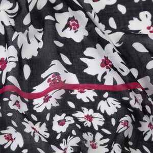 Pañuelo Estampado Aralia Negro Humana
