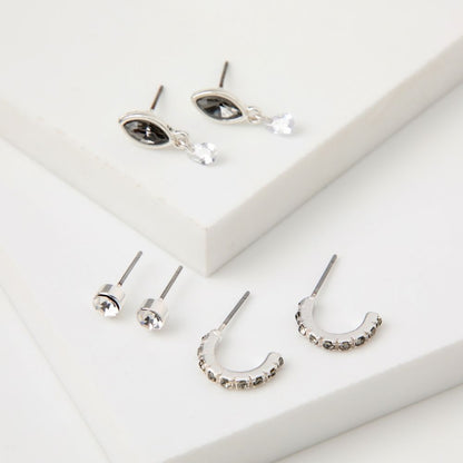 Aros Set Madagascar Plateado Tatienne