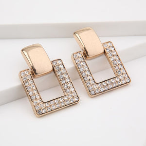 Aros Mediano Square Dorado Fiesta Humana