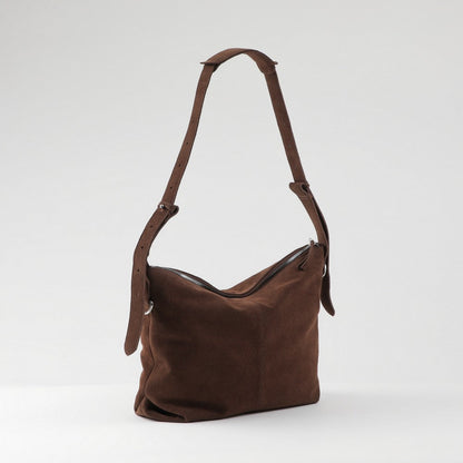 Cartera Cruzada Angie Brown Suede Humana