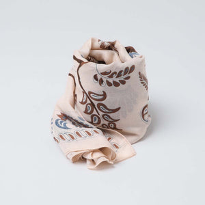 Pañuelo Estampado Fleur Beige i-D