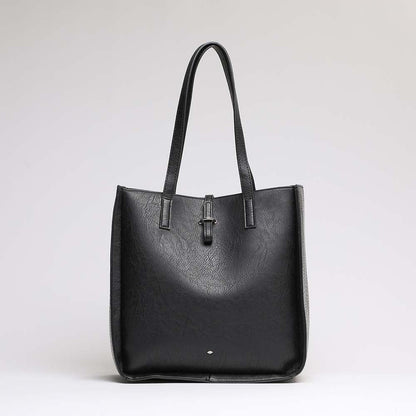 Cartera Hombro Negra Lisa i-D