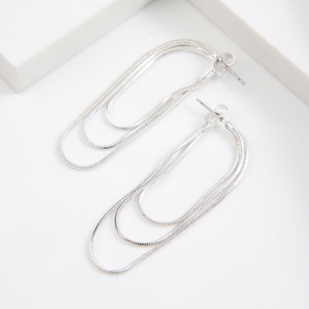 Aros Mediano Soft Plateado Humana