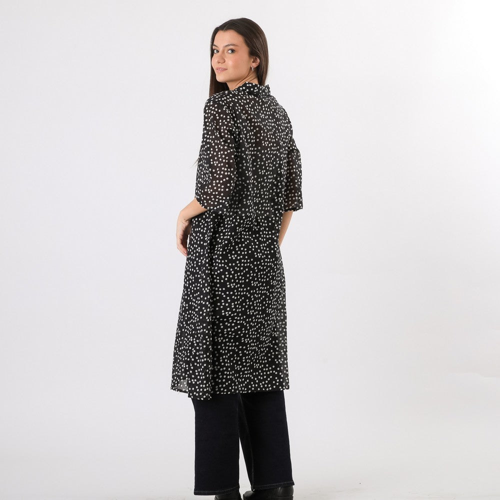 Kimono Dots Negro Humana