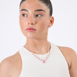 Set de argollas y collar Eleonor Plateado ID