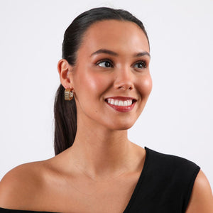 Aros Argolla Parle Dorado Acero Inoxidable Humana