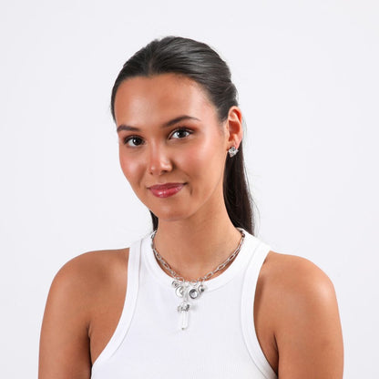 Collar Corto Atlantis Plateado Humana