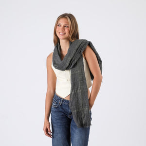 Pañuelo Liso Gris Lineas Humana