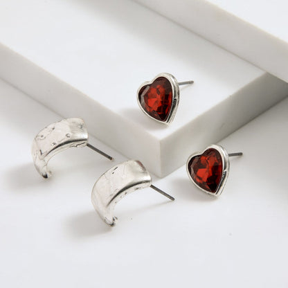 Set De Aros María Plateado I-D