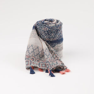 Pañuelo Estampado Positano Rosado Id