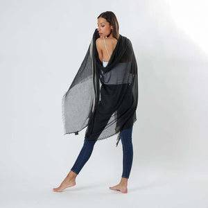 Pañuelo Liso Linea Negro Humana
