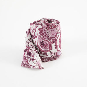 Pañuelo Estampado Grevillea Morado I-D
