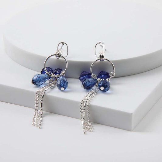 Aros Largo Colette Azul Tatienne