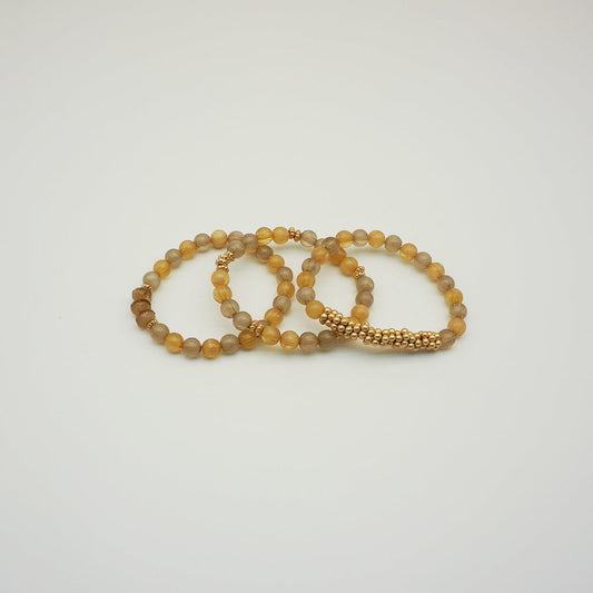 Pulsera Blanda Amarilla Natural Mystic Olivia Tatienne