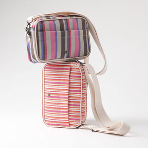 Cartera Bandolera Dilar Tejida Rosa Humana