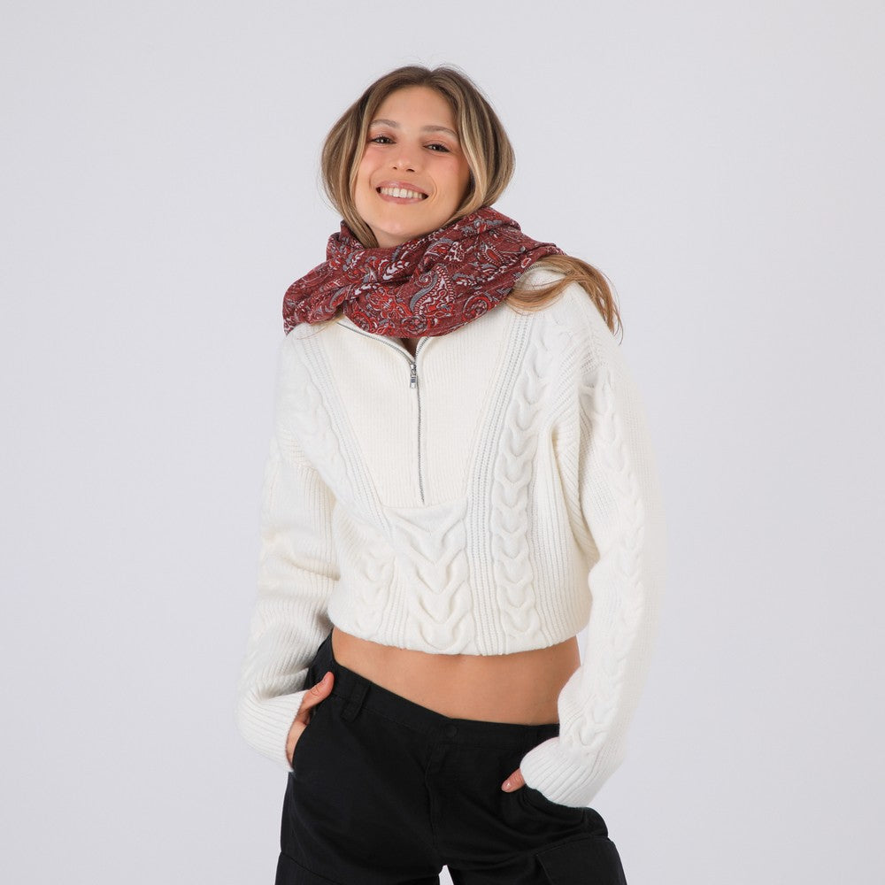 Pañuelo Estampado Pals Burdeo I-D