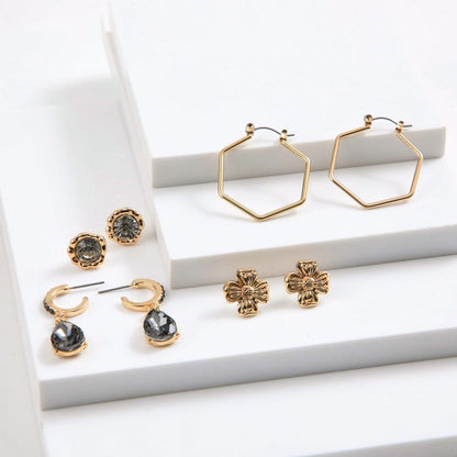Set De Aros Nicole Dorado I-D