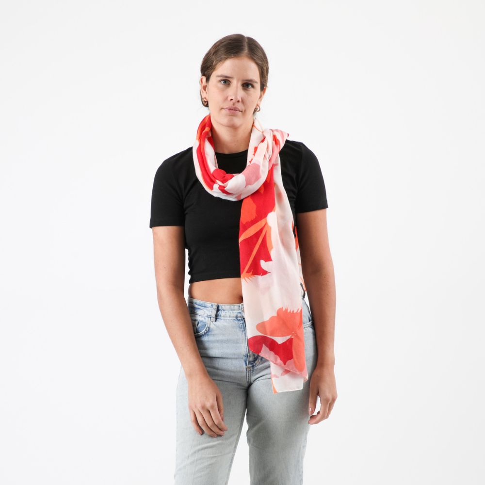 Pañuelo Estampado Delphine Rojo Tatienne