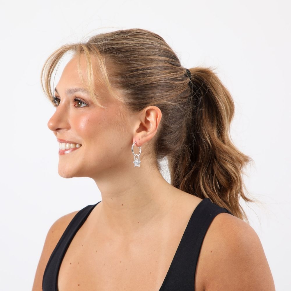 Aros Argolla Maré Plateado Humana