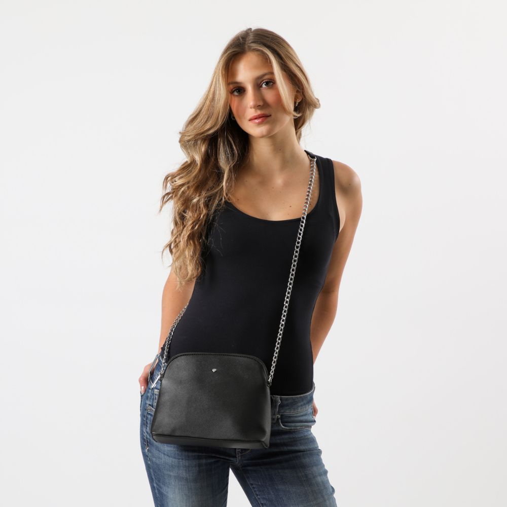 Cartera Cruzada Arouca Black Negra i-D