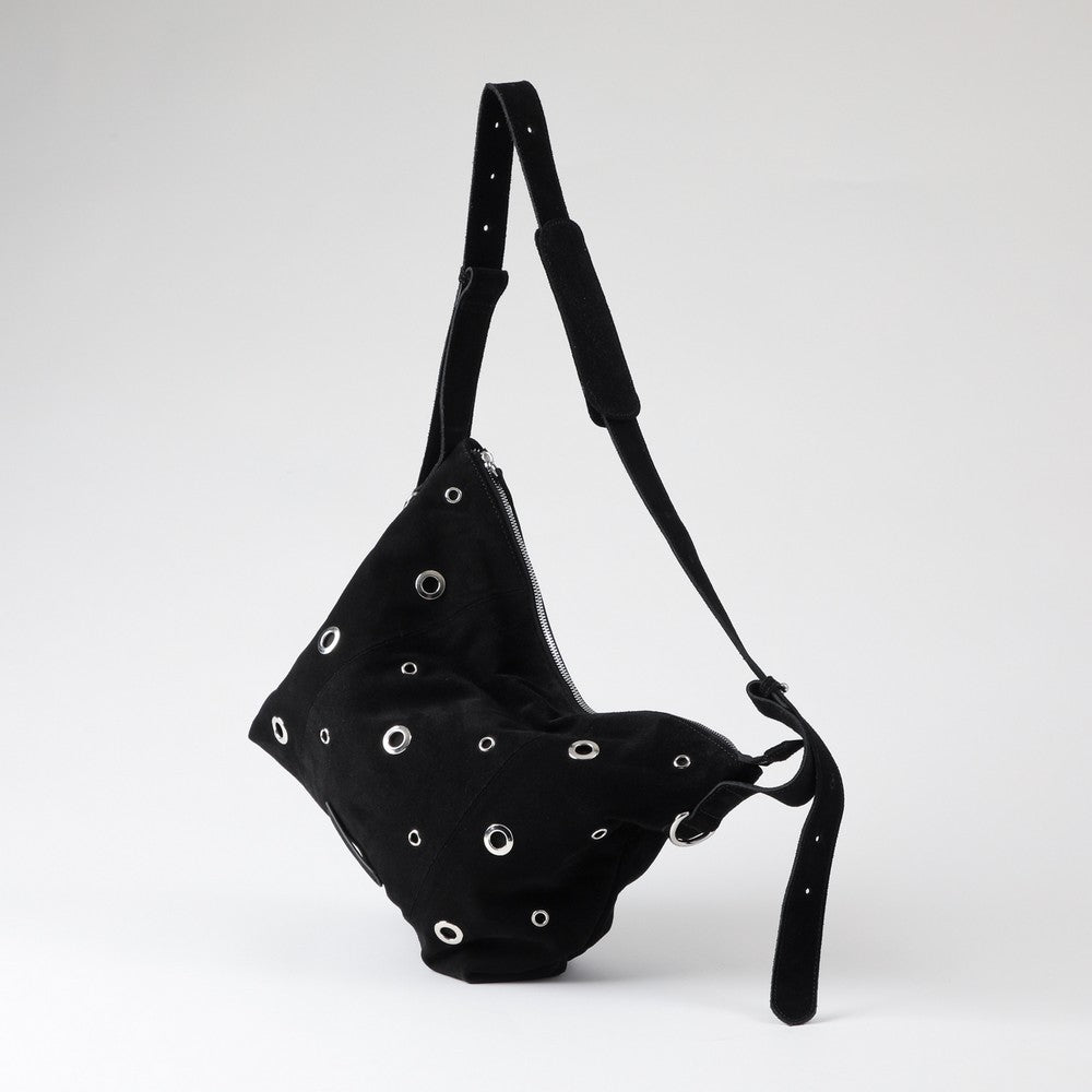 Cartera Cruzada Angie Black Suede Humana