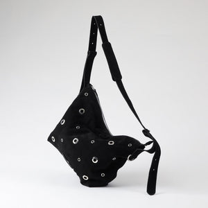 Cartera Cruzada Angie Black Suede Humana