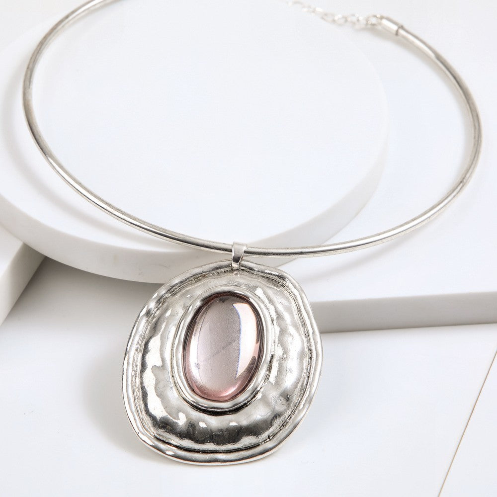 Collar Corto Fenn Plateado Humana