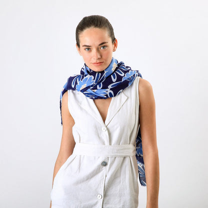 Pañuelo Estampado Mikel Blue Tatienne