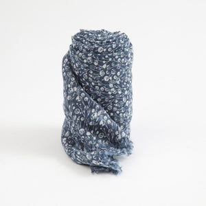 Pañuelo Estampado Juli Flores Azul Tatienne