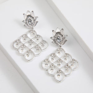 Aros Largo Deli Plateado Tatienne