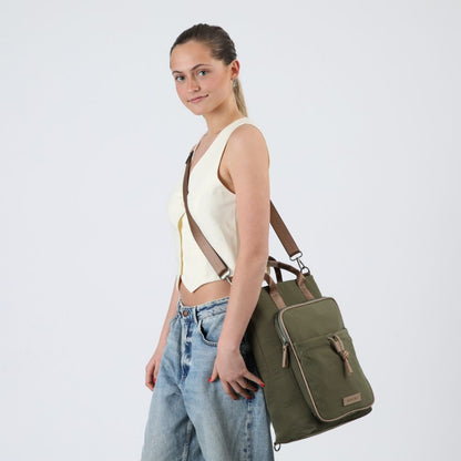 Mochila Computador Belén Nylon Verde Humana
