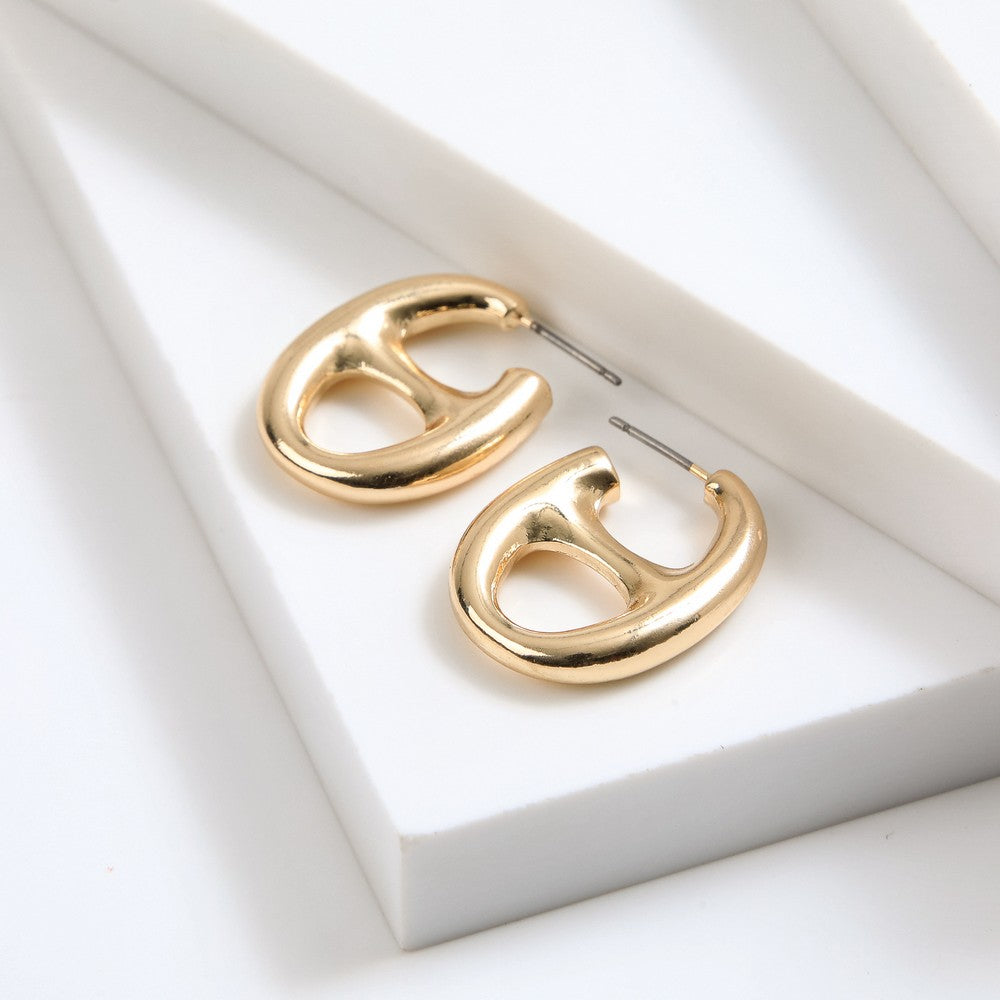 Aros Argollas Bruna Dorado Tatienne