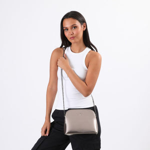 Cartera Bandolera Genova Plateado i-D