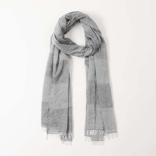 Pañuelo Liso Gris Franja Tatienne