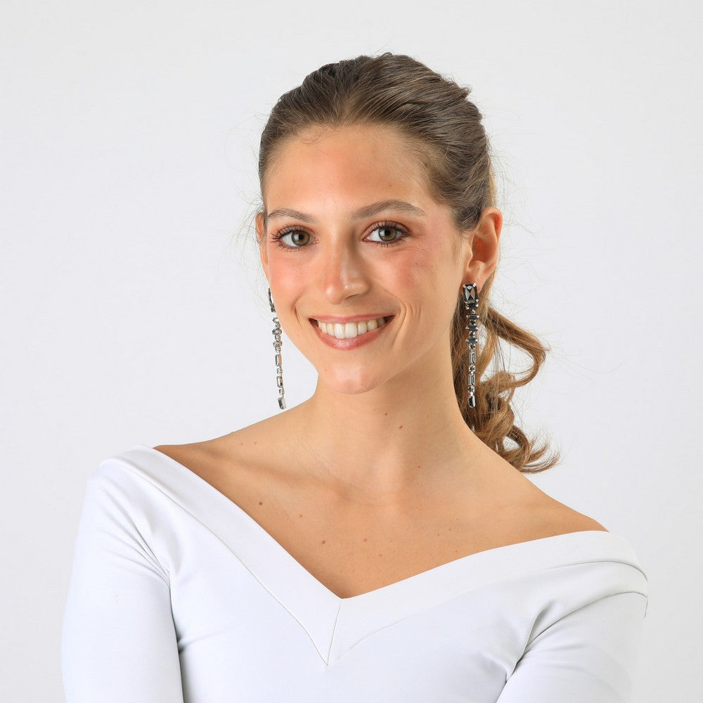 Aros Largos Sena Plateado Humana