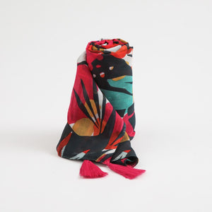 Pañuelo Estampado René Multi Borlas Humana