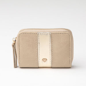 Billetera chica Lottie Ecocuero dorado ID