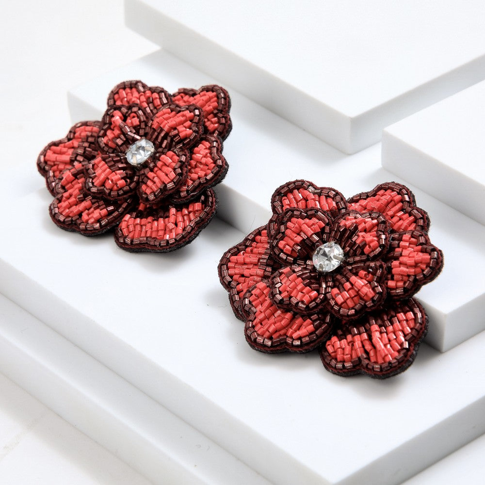 Aros Pegados Flora Rojo Humana