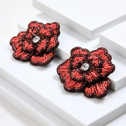 Aros Pegados Flora Rojo Humana
