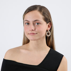 Aros Mediano Christams Dorado Fiesta Humana