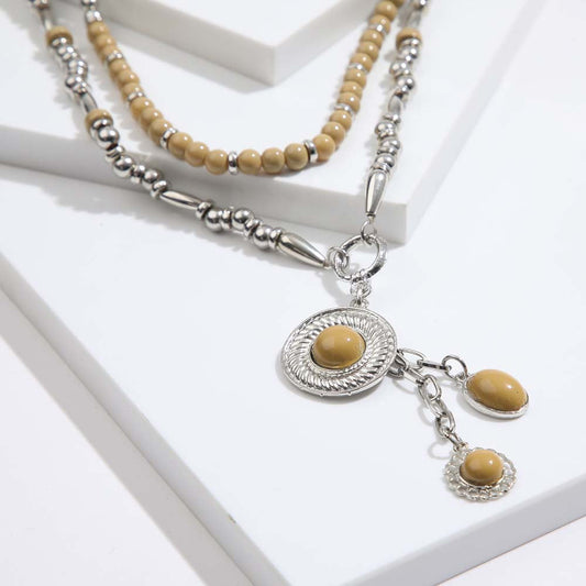 Collar Largo Ribadeo Beige Humana