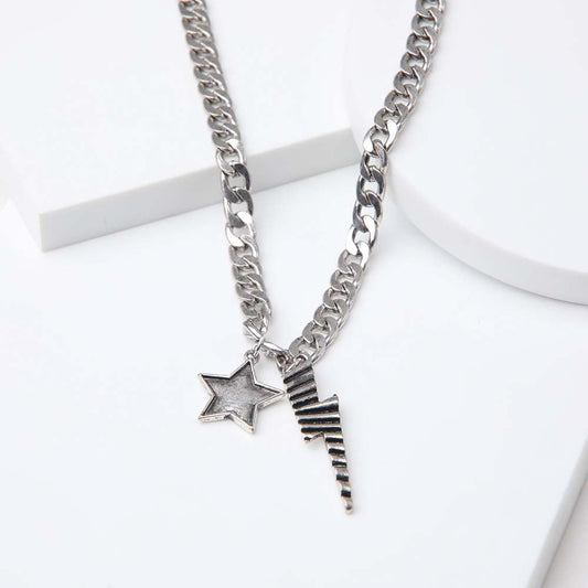 Collar Corto Trafalgar Plateado Humana