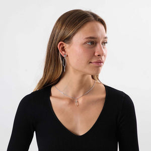 Aros Largo May Plateado i-D