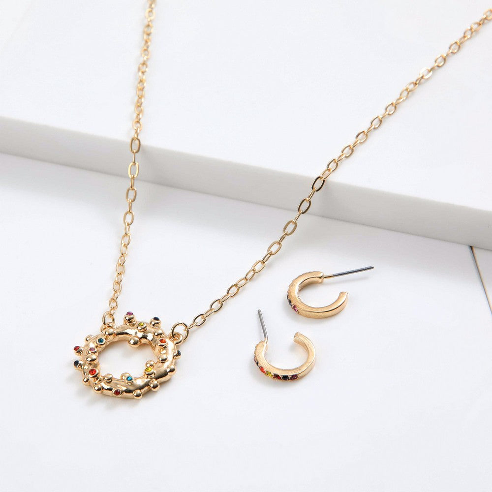Set De Collar Xiara Dorado I-D